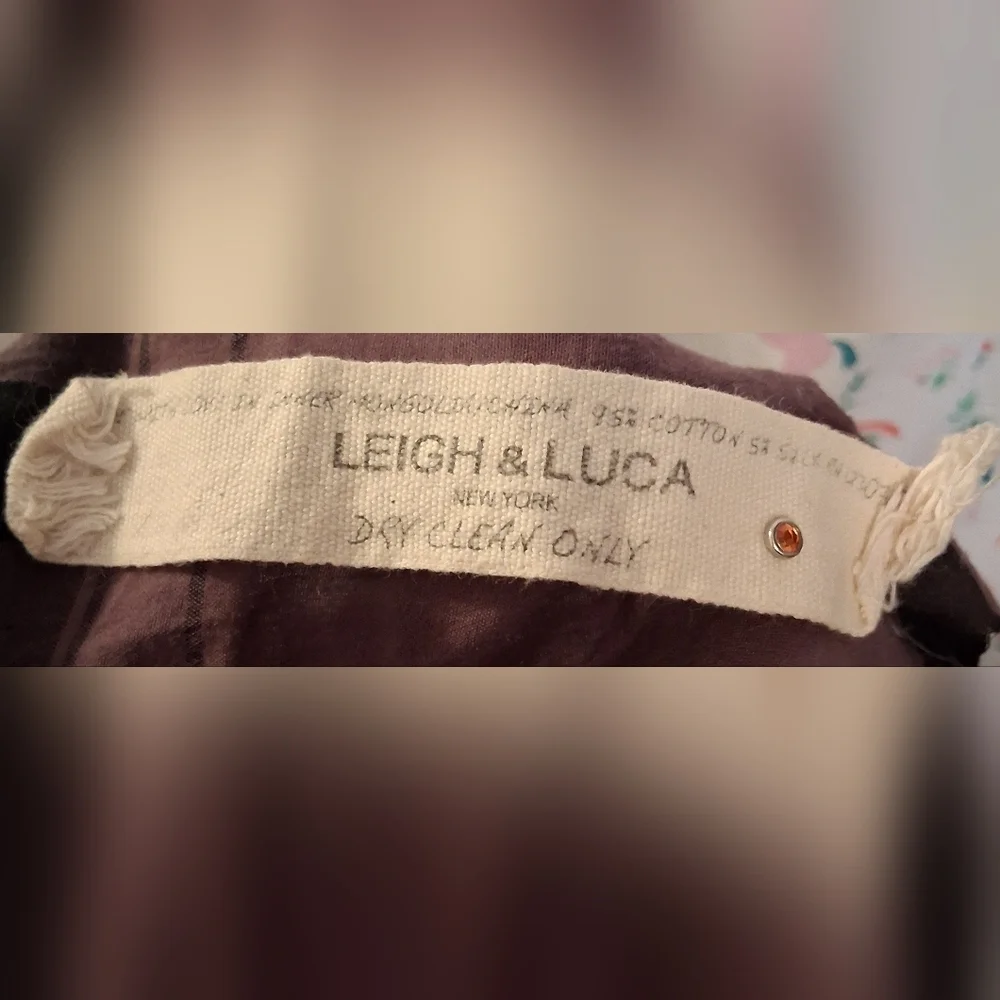 EUC Leigh & Luca Purple & Red Cotton Floral Bird Casual Boho XL Scarf Wrap